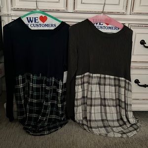 2 NWT a:glow maternity sweaters